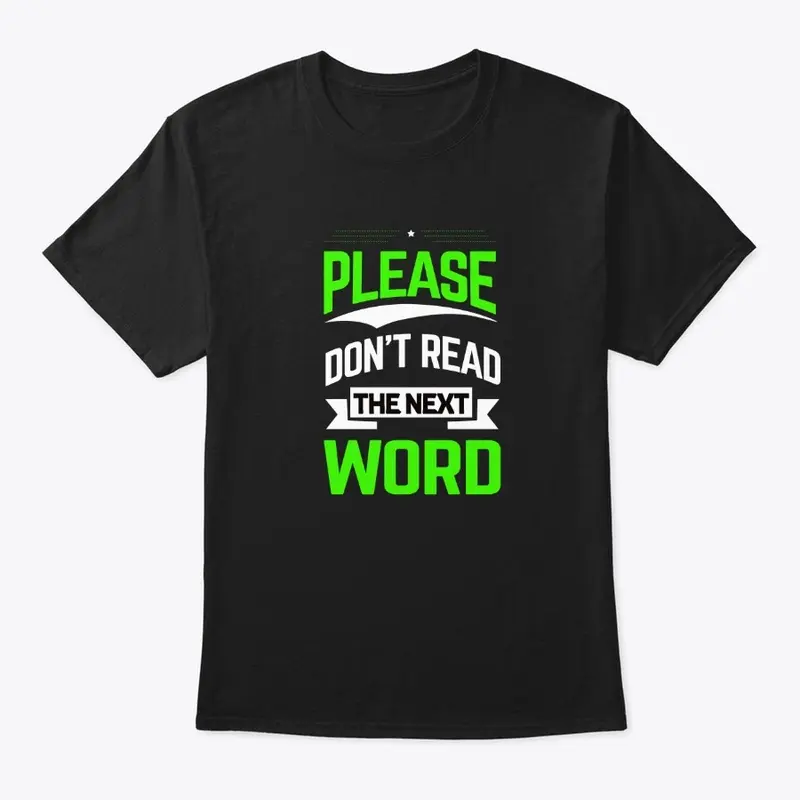 stop the reading and wear a classic tee